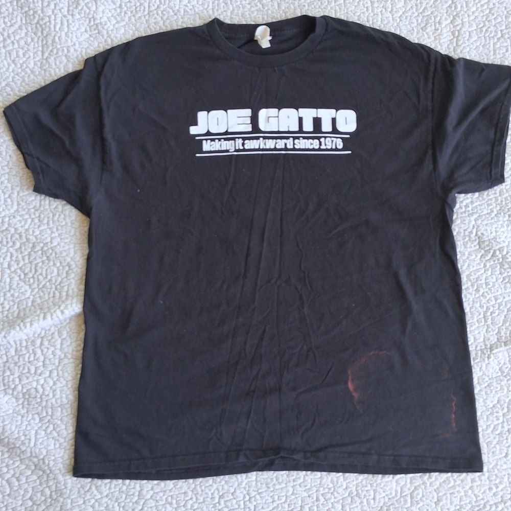 Joe Gatto impractical jokers branded t shirt.